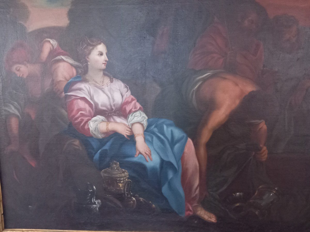 Oil Painting On Canvas - Abigail Offers Gifts To David, 17th Century Verona-photo-4