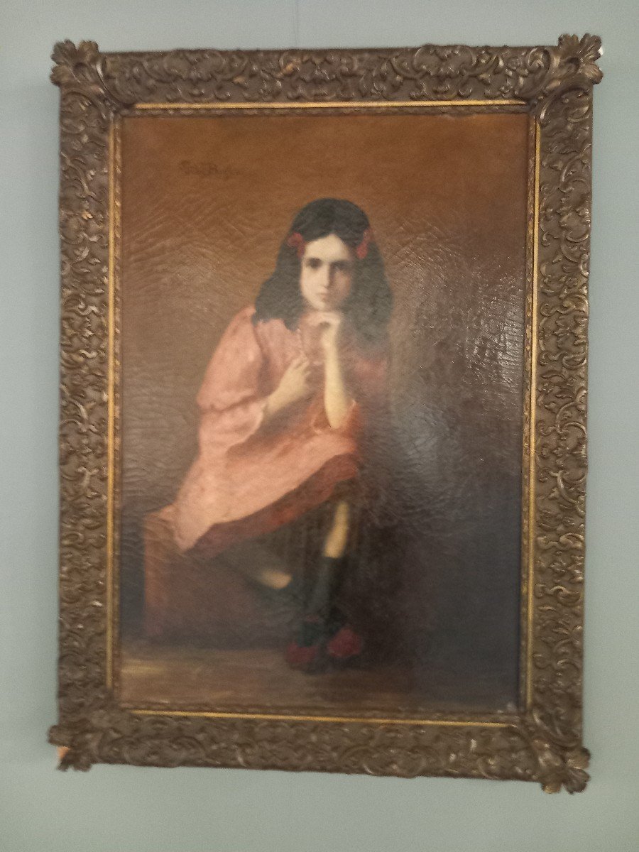 Peinture - Portrait d'Une Jeune Fille, Années 1900