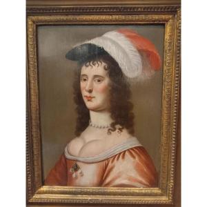 Oil Painting On Panel - Noblewoman, 16th Century, Flemish