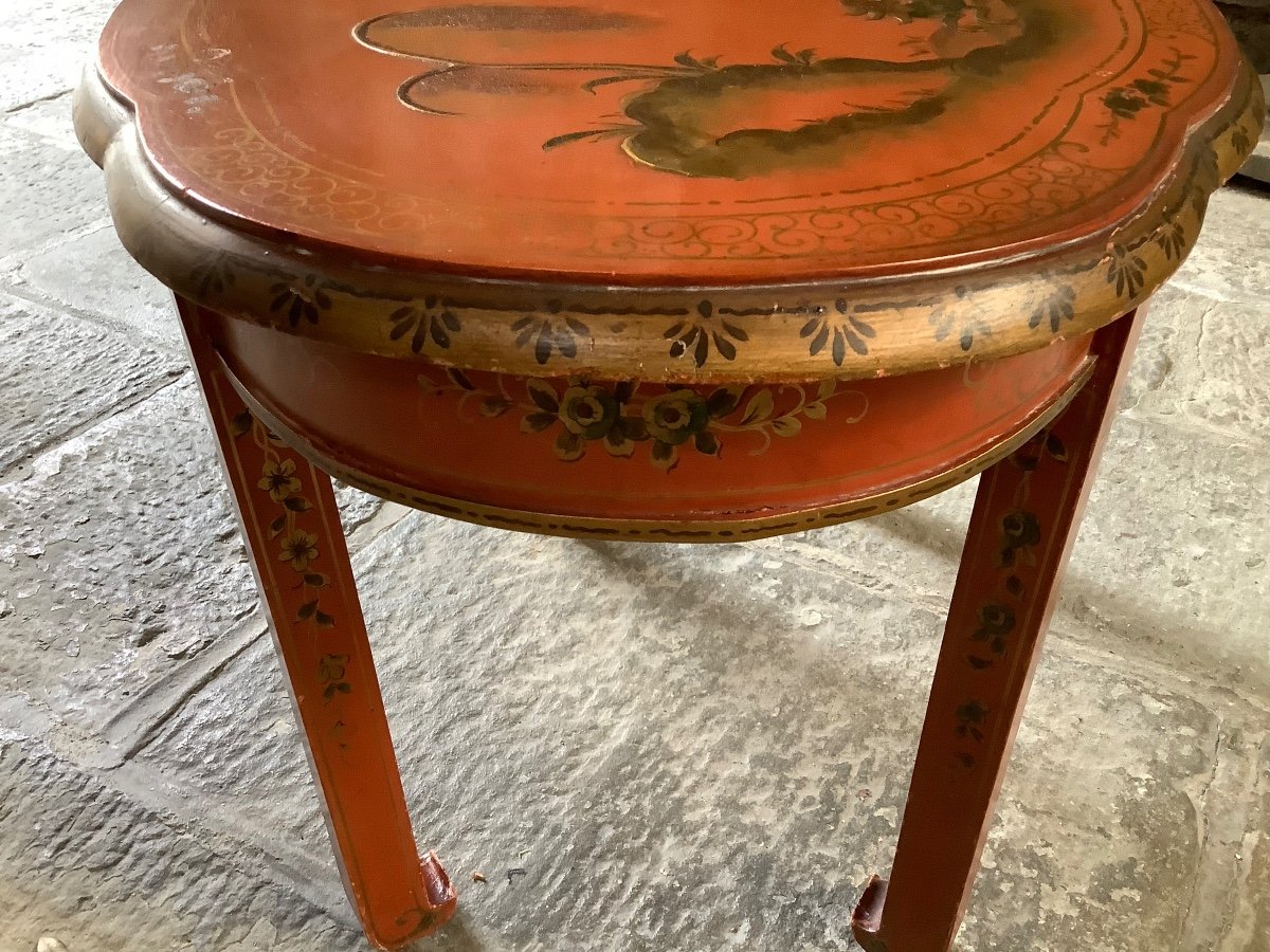 Lacquered And Gilded Low Table Ep Early 20 Th Century-photo-4