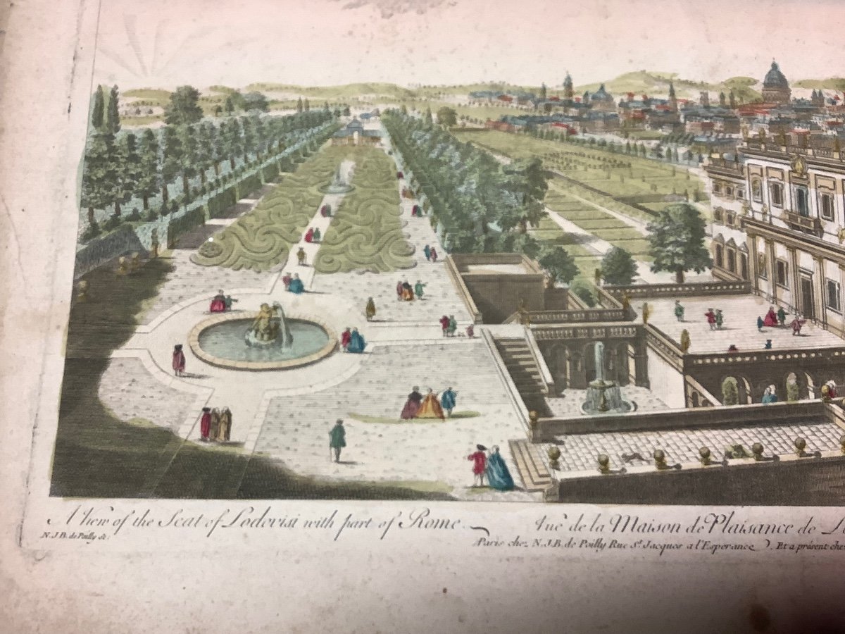 Engraving Of View Of Palazzo Lodovisi Roma Ep 1756-photo-2