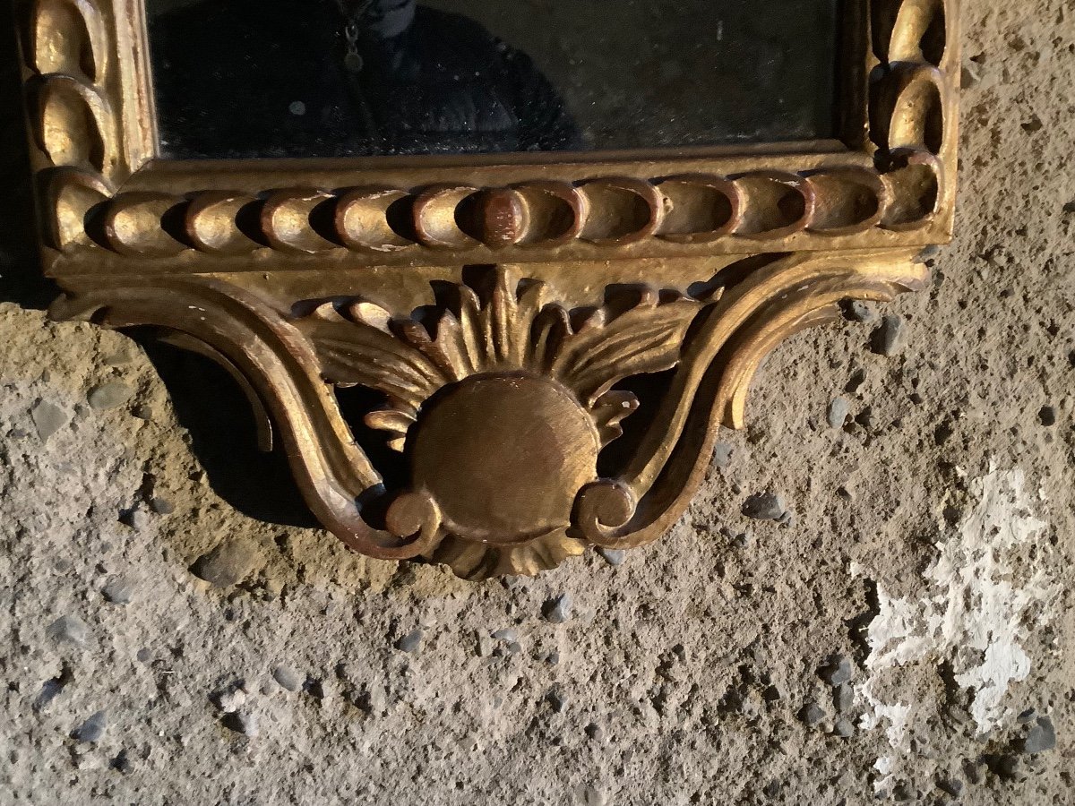 Pair Of Carved And Gilded Mirrors With Leaf And Ribbon Motifs Late 19th Century-photo-4