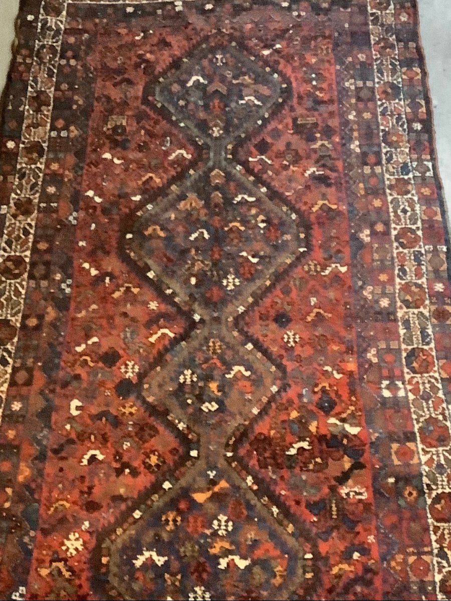 Wol Runner Carpet From Hamedan 20th Century-photo-3