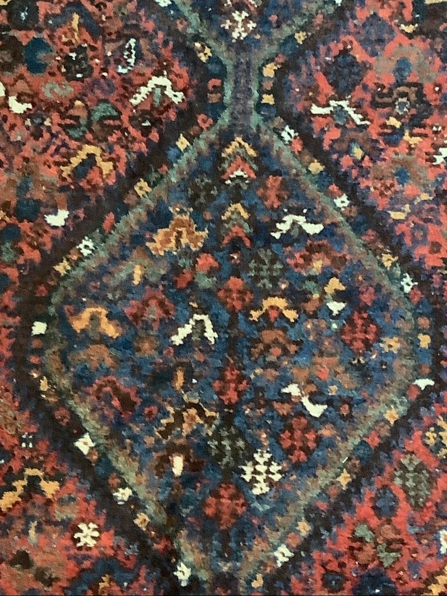 Wol Runner Carpet From Hamedan 20th Century-photo-4