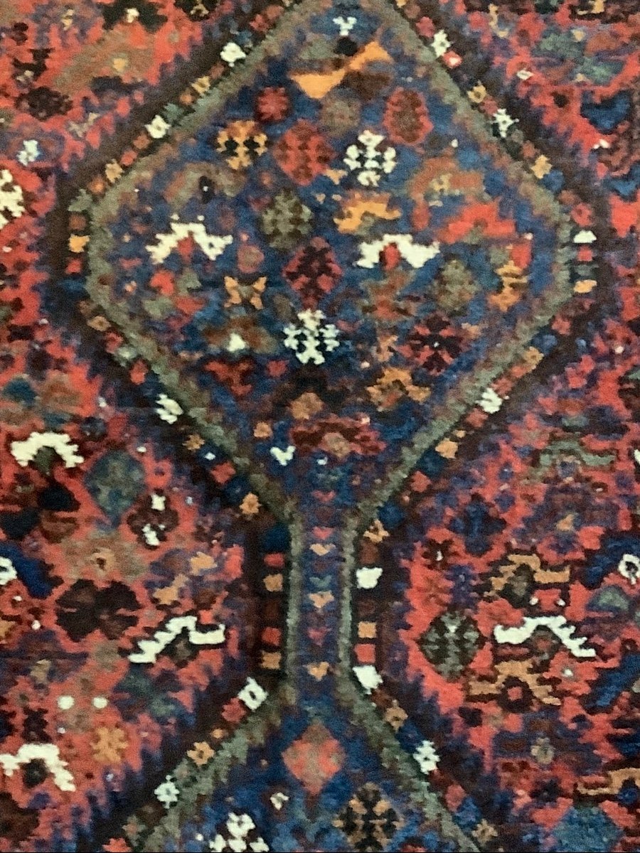 Wol Runner Carpet From Hamedan 20th Century-photo-1