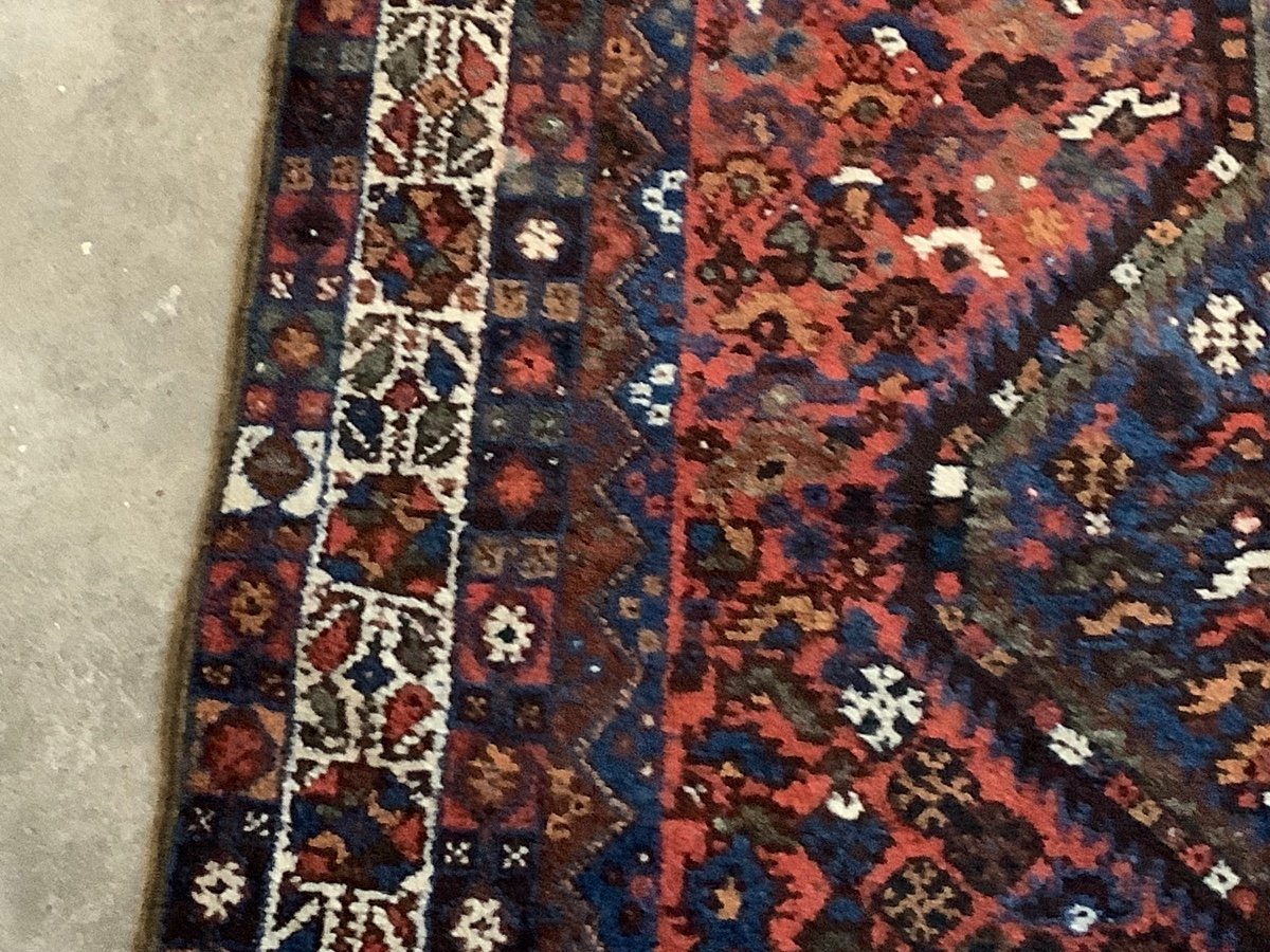 Wol Runner Carpet From Hamedan 20th Century-photo-2