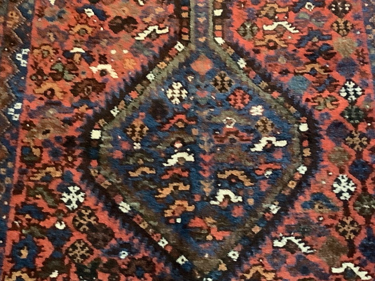 Wol Runner Carpet From Hamedan 20th Century-photo-5