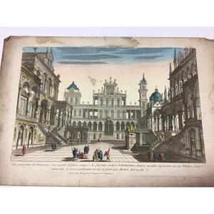 Theatrical Perspective Engraving Ep 1756