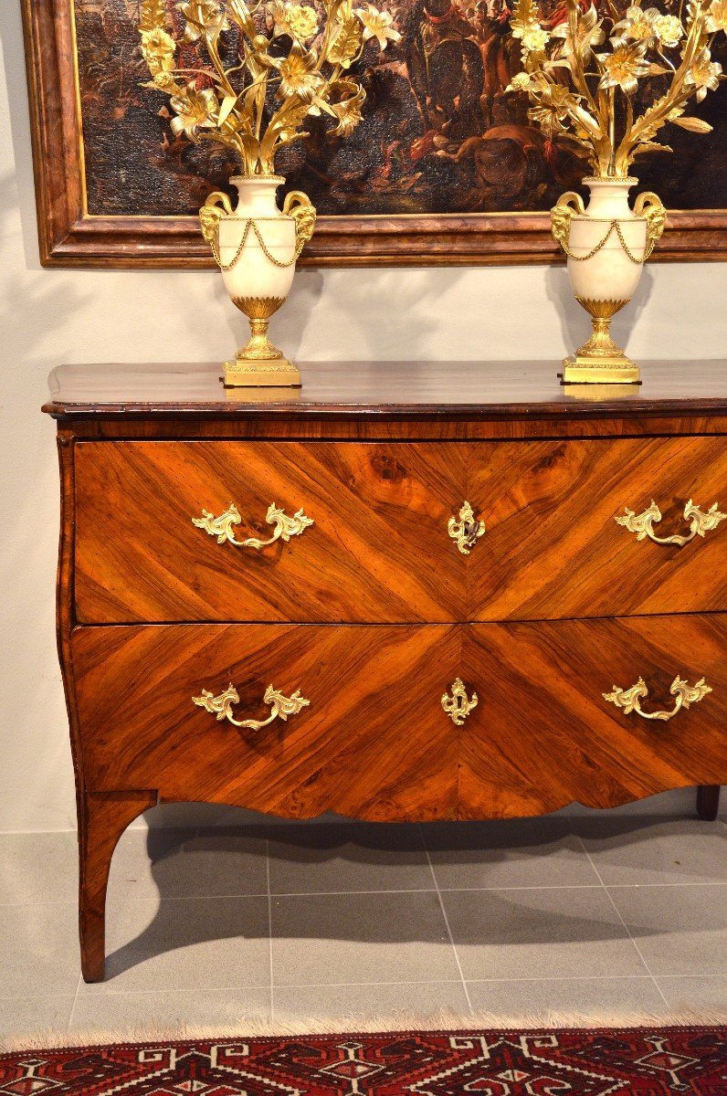 Commode Louis XV à Deux Tiroirs, Gênes, Première Moitié Du XVIIIe Siècle-photo-8