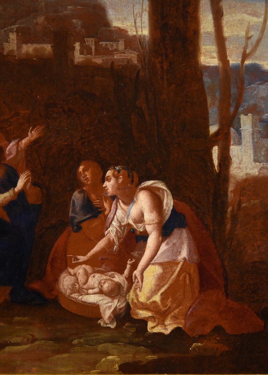 Nicolas Poussin (1594 - 1665) Atelier, Le Petit Moïse Retrouvé Par La Fille De Pharaon-photo-2