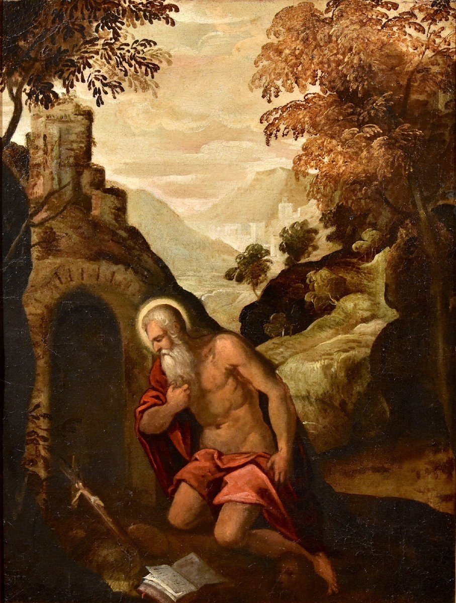 Saint Jerome Penitent, Jacopo Negretti, Detto Palma Il Giovane (venezia 1544 - 1628) Cerchia-photo-2