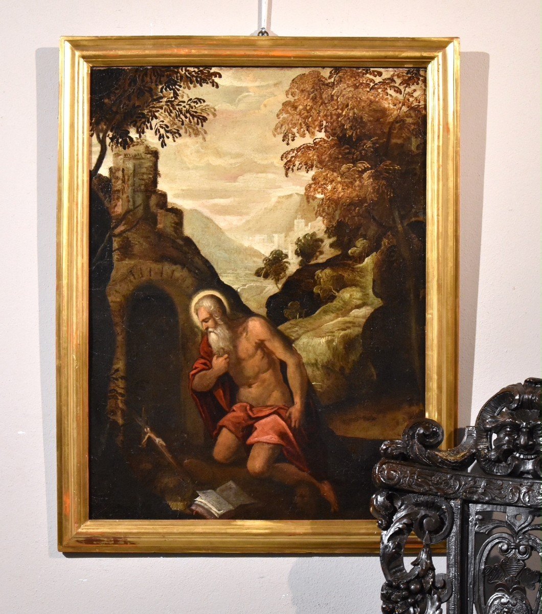 Saint Jerome Penitent, Jacopo Negretti, Detto Palma Il Giovane (venezia 1544 - 1628) Cerchia-photo-1