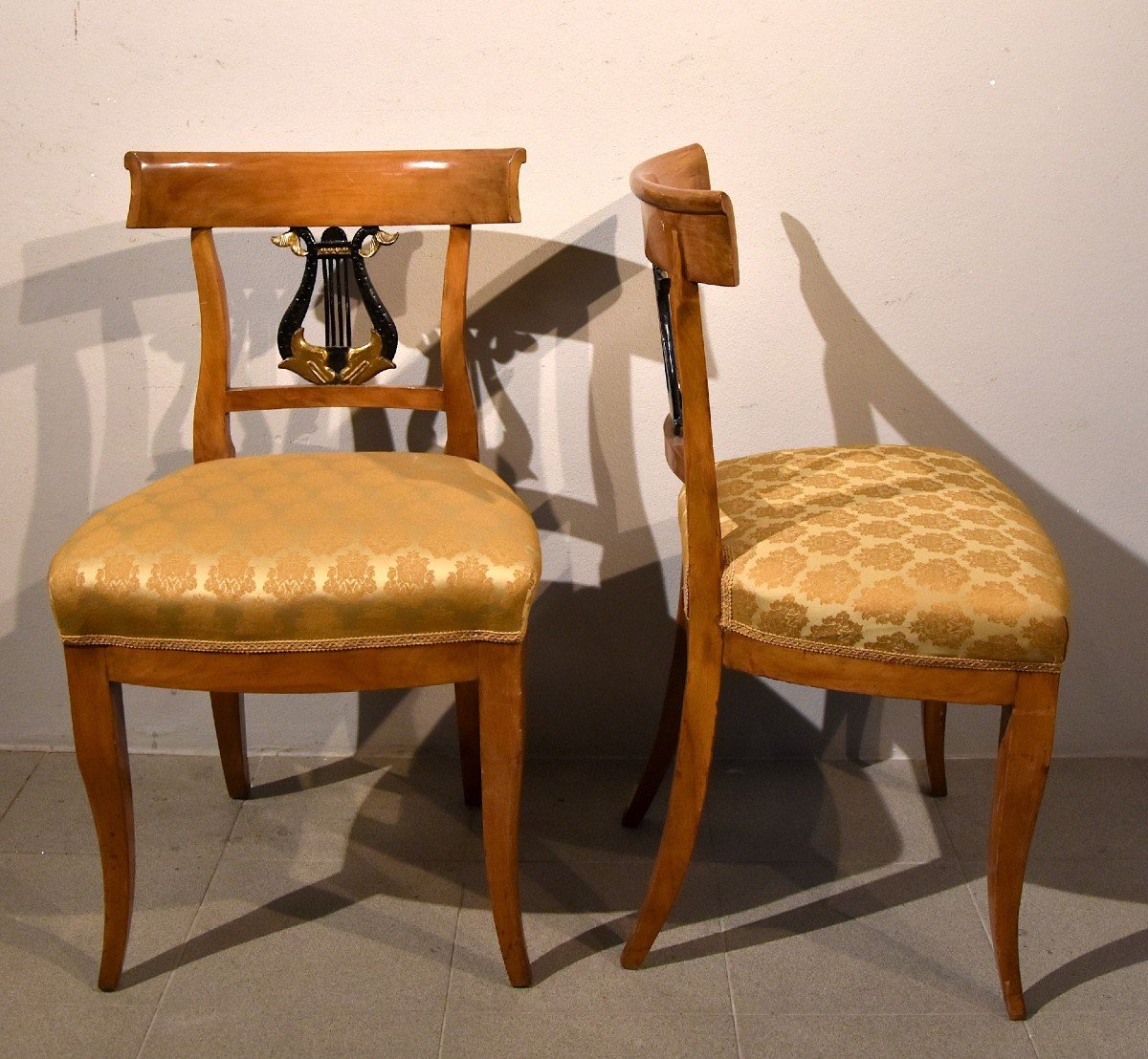Pair Of Biedermeier Chairs, Germany 19th Century-photo-1