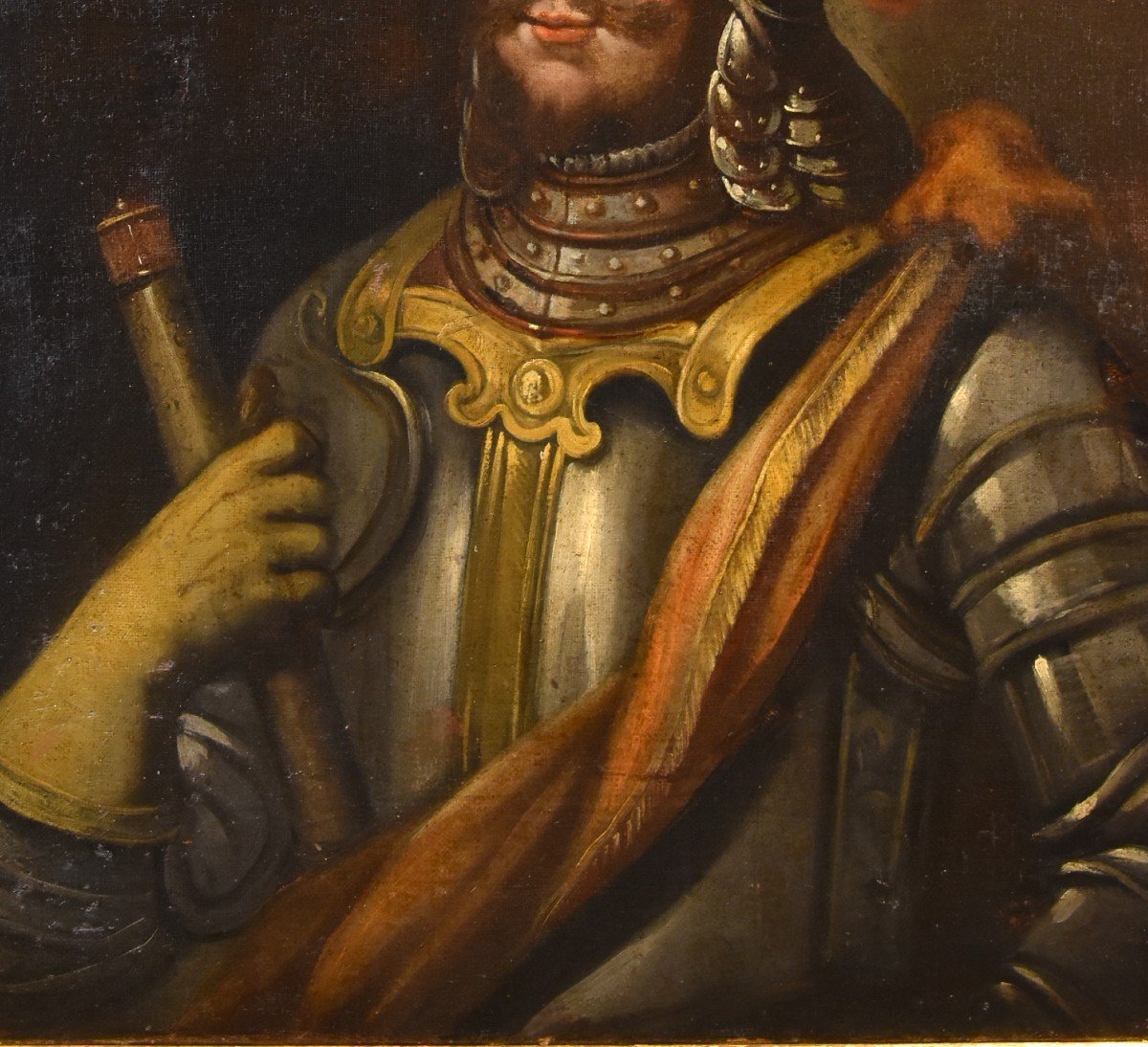 Portrait d'Un Chevalier En Armure, Peintre Lombard Du XVIIe Siècle-photo-3