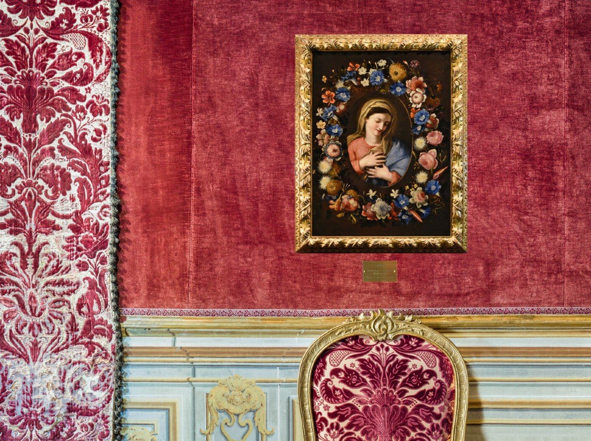 Guirlande De Fleurs Avec Portrait De La Vierge,  Francesco Trevisani E Nicolò Stanchi-photo-1