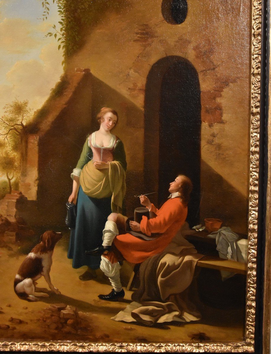 Scène Galante à l'Entrée d'Une Auberge, Jan Vermeer d'Utrecht (schoonhoven 1630 - 1692) Suiveur-photo-4