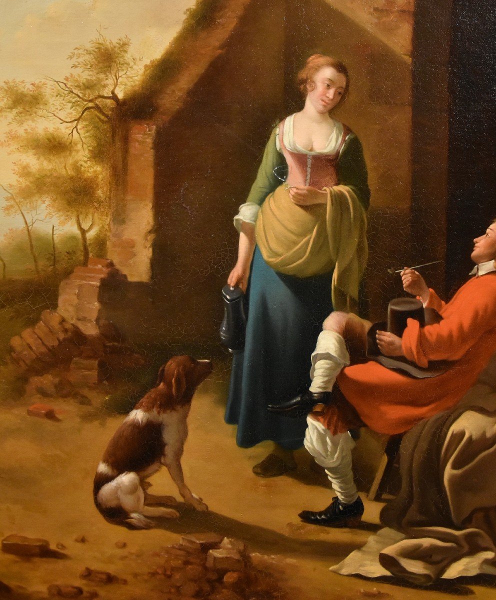 Scène Galante à l'Entrée d'Une Auberge, Jan Vermeer d'Utrecht (schoonhoven 1630 - 1692) Suiveur-photo-2