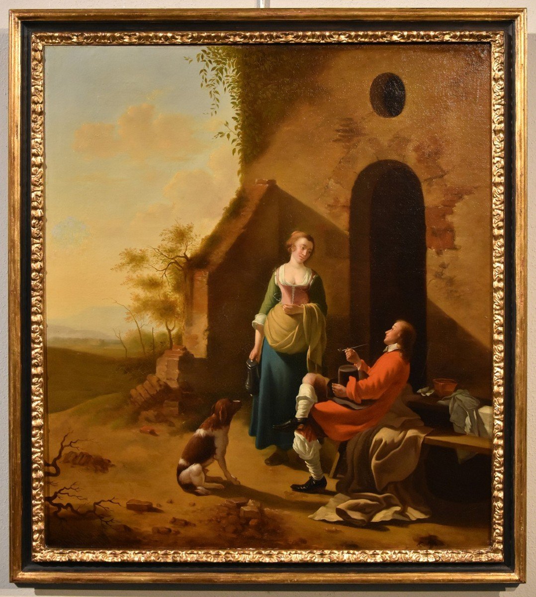 Scène Galante à l'Entrée d'Une Auberge, Jan Vermeer d'Utrecht (schoonhoven 1630 - 1692) Suiveur