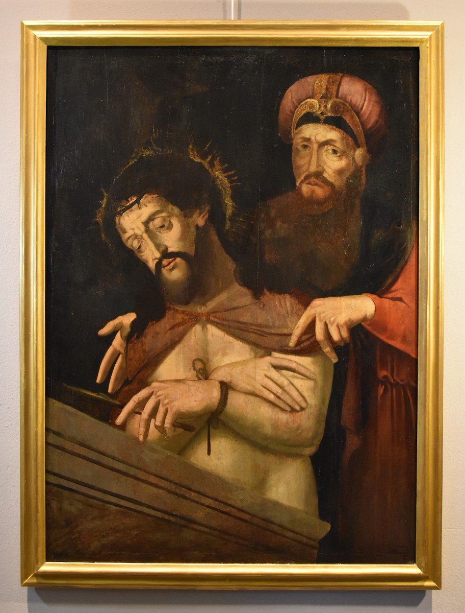 Ecce Homo Avec Ponce Pilate, Michael Coxie (Malines, 1499 - 1592) Cercle De -photo-2