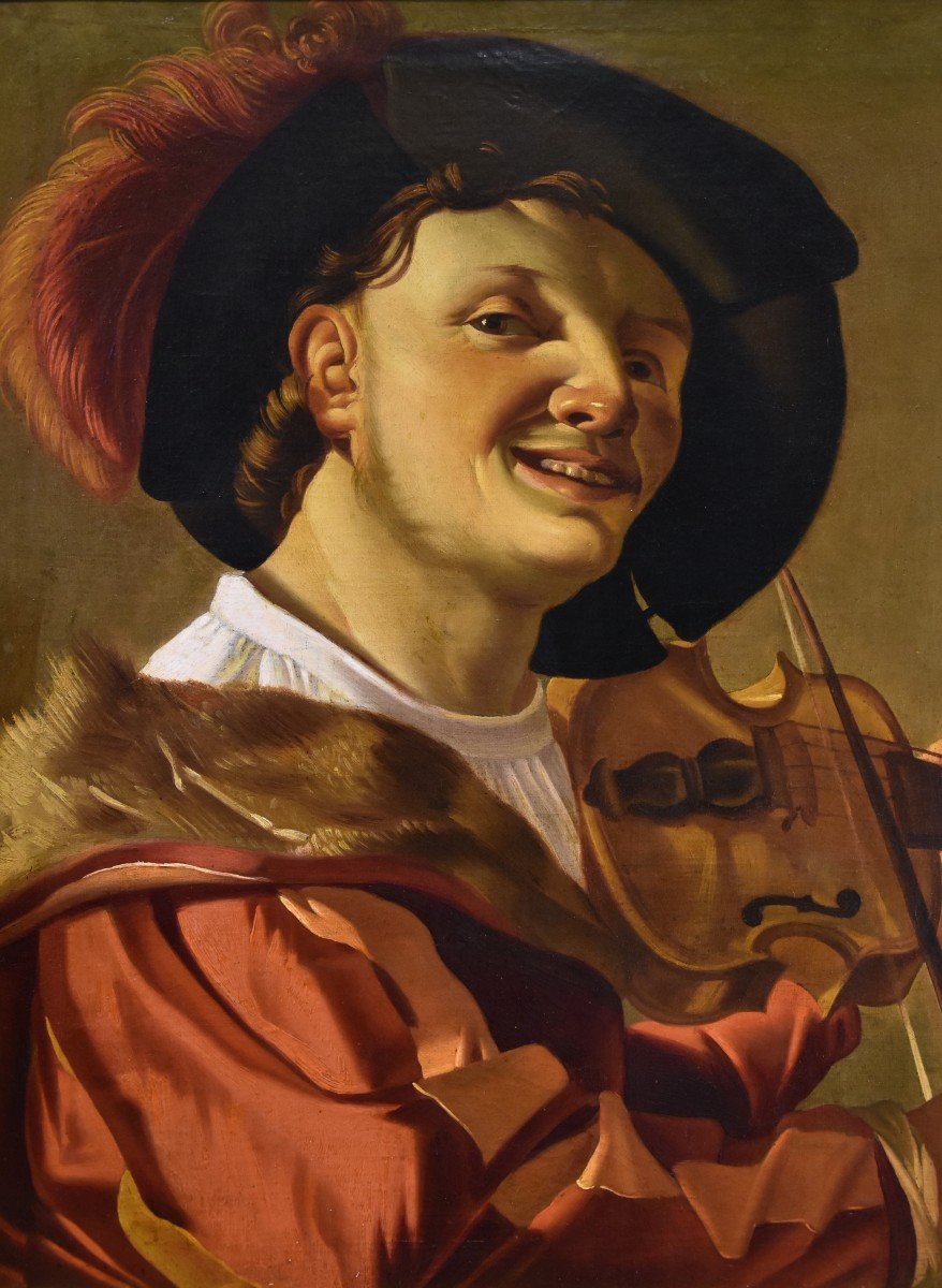 Joueur De Violon, Hendrick Ter Brugghen (la Haye 1588-1629 Utrecht) Atelier-photo-7