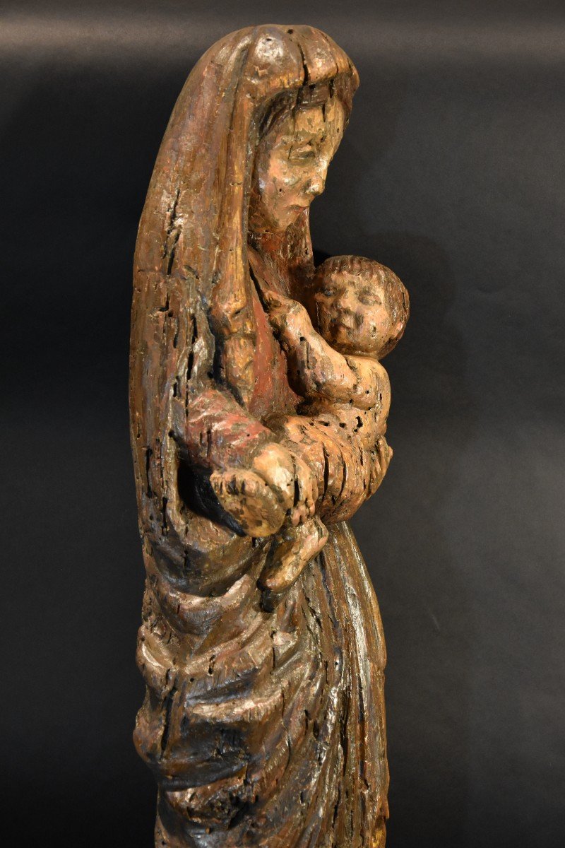 Vierge à l'Enfant, Sculpteur Franco-Catalan XIIIe-XIVe siècles-photo-8