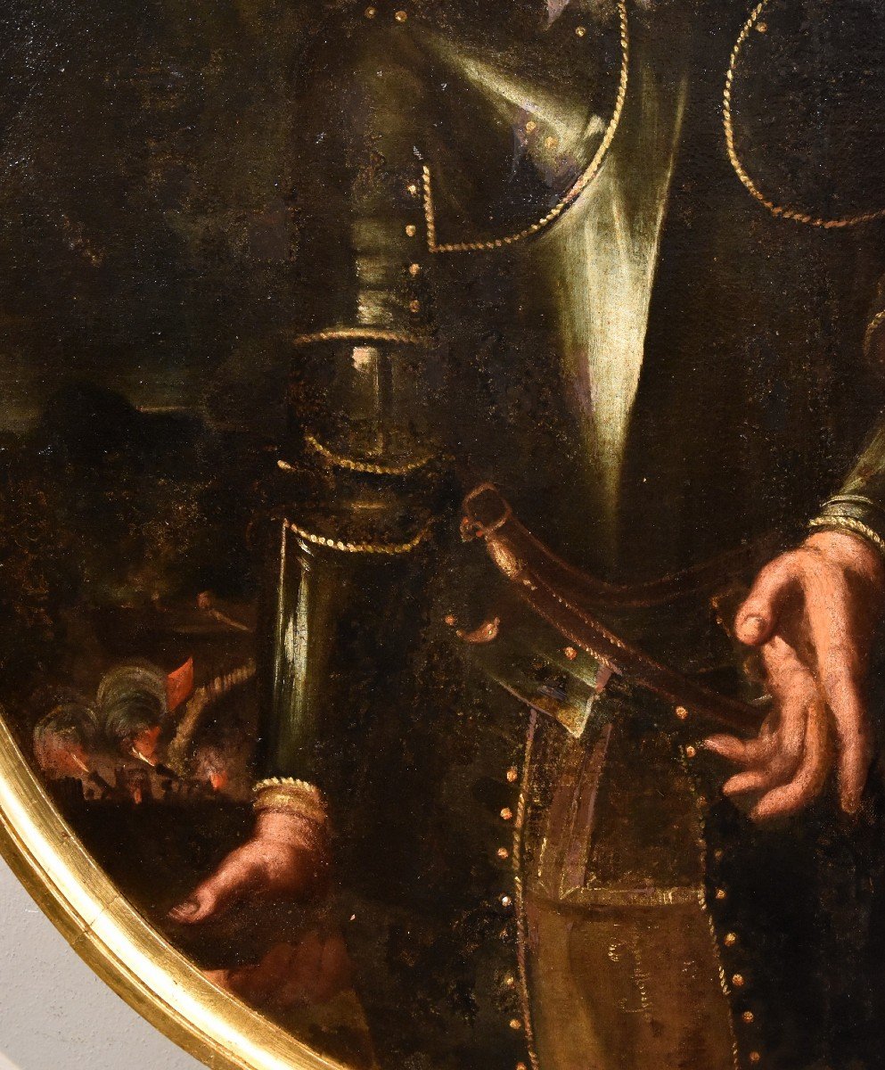 Portrait d'Un Gentilhomme En Armure, Atelier Giovanni Bernardo Carbone (gênes, 1616 - 1683)-photo-2