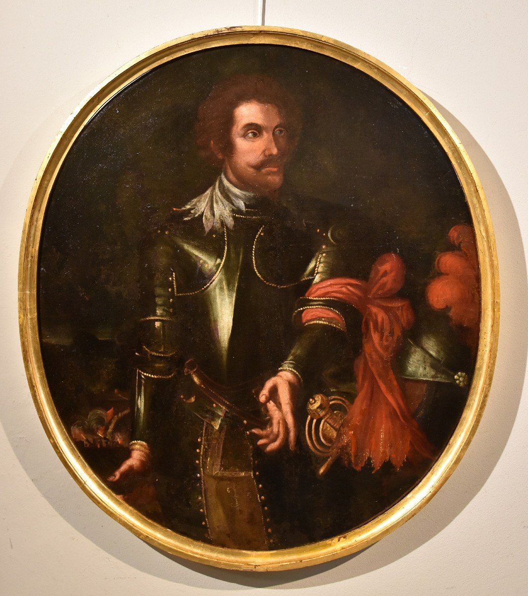 Portrait d'Un Gentilhomme En Armure, Atelier Giovanni Bernardo Carbone (gênes, 1616 - 1683)