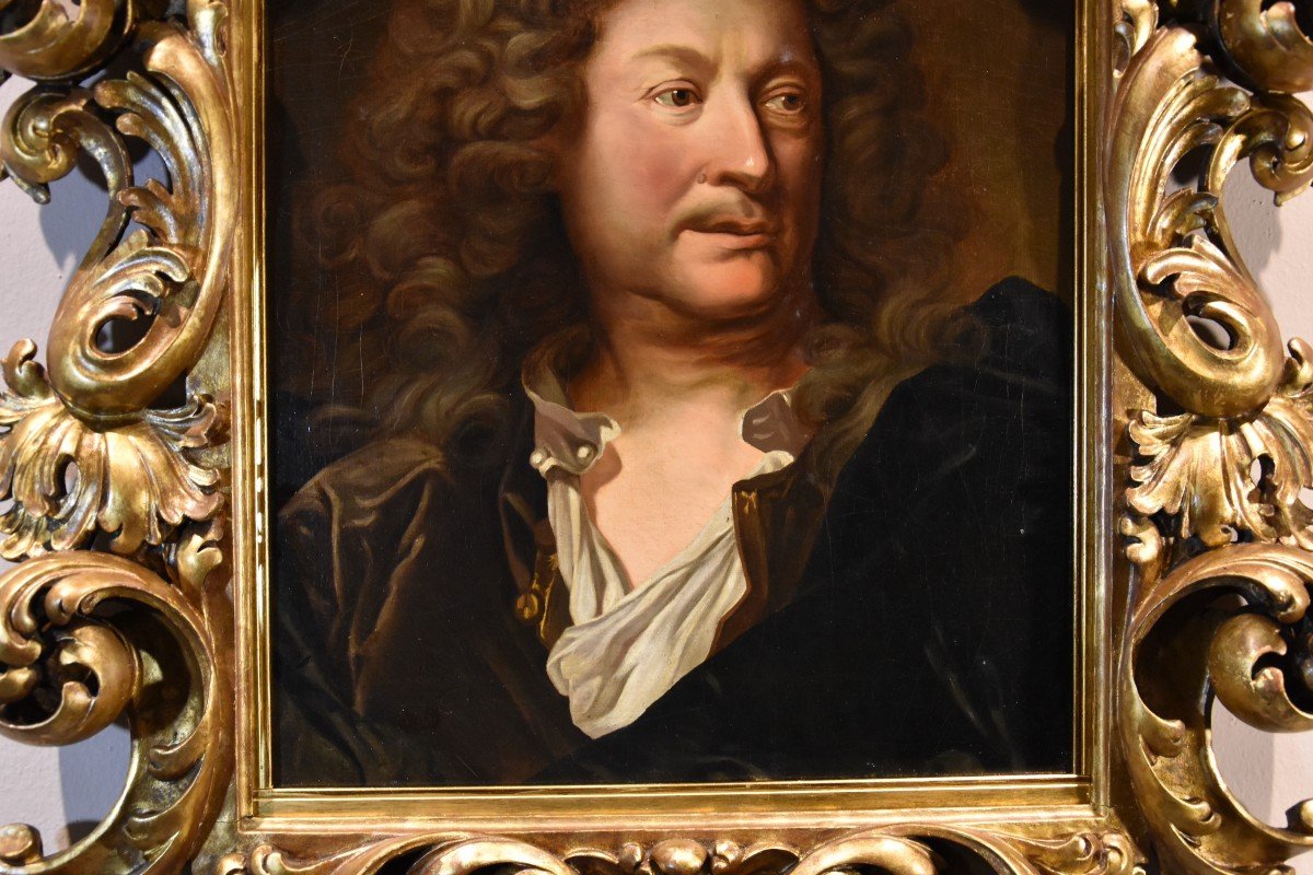 Portrait Du Peintre Charles De La Fosse, Hyacinthe Rigaud (Perpignan 1659 - Paris 1743)-photo-3