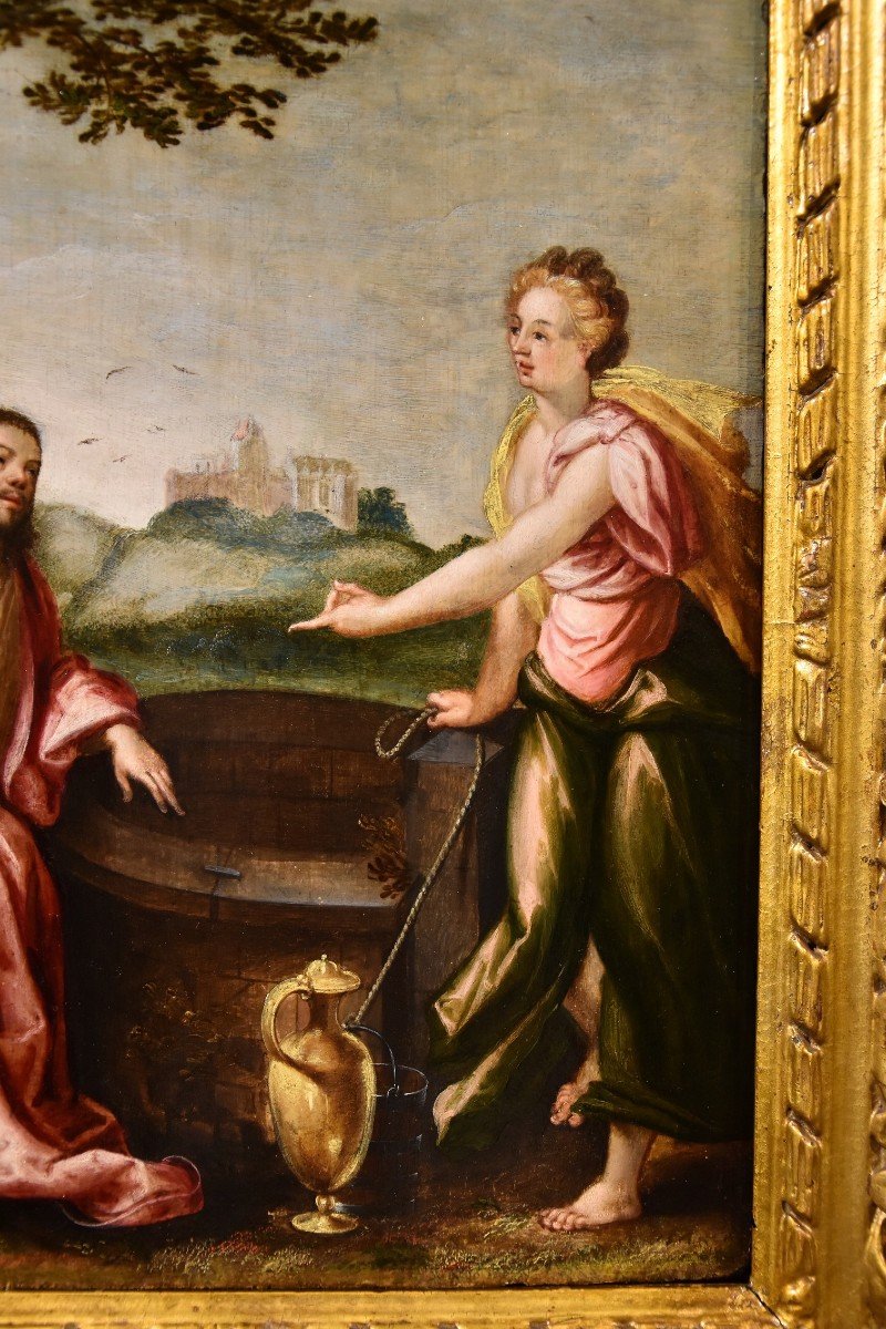 Christ And The Samaritan Woman, Ludovico Pozzoserrato (antwerp 1550 - Treviso 1605)-photo-3