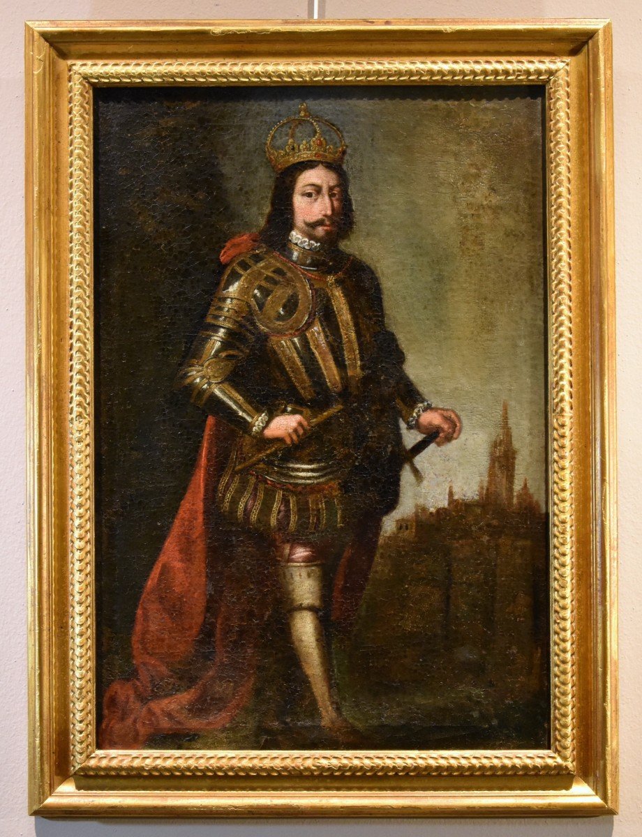 Full-length Portrait Of A King, Francisco De Zurbaran (fuente De Cantos 1598 - Madrid 1664)