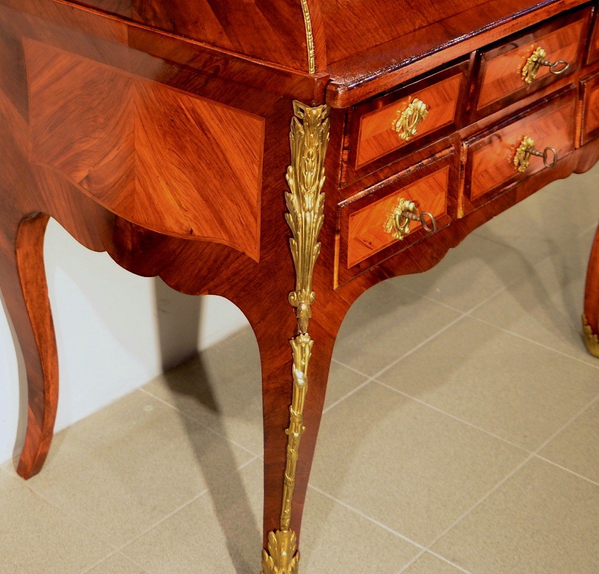 Louis XV Cylinder Sliding Desk - Paris, Circa 1750-photo-3