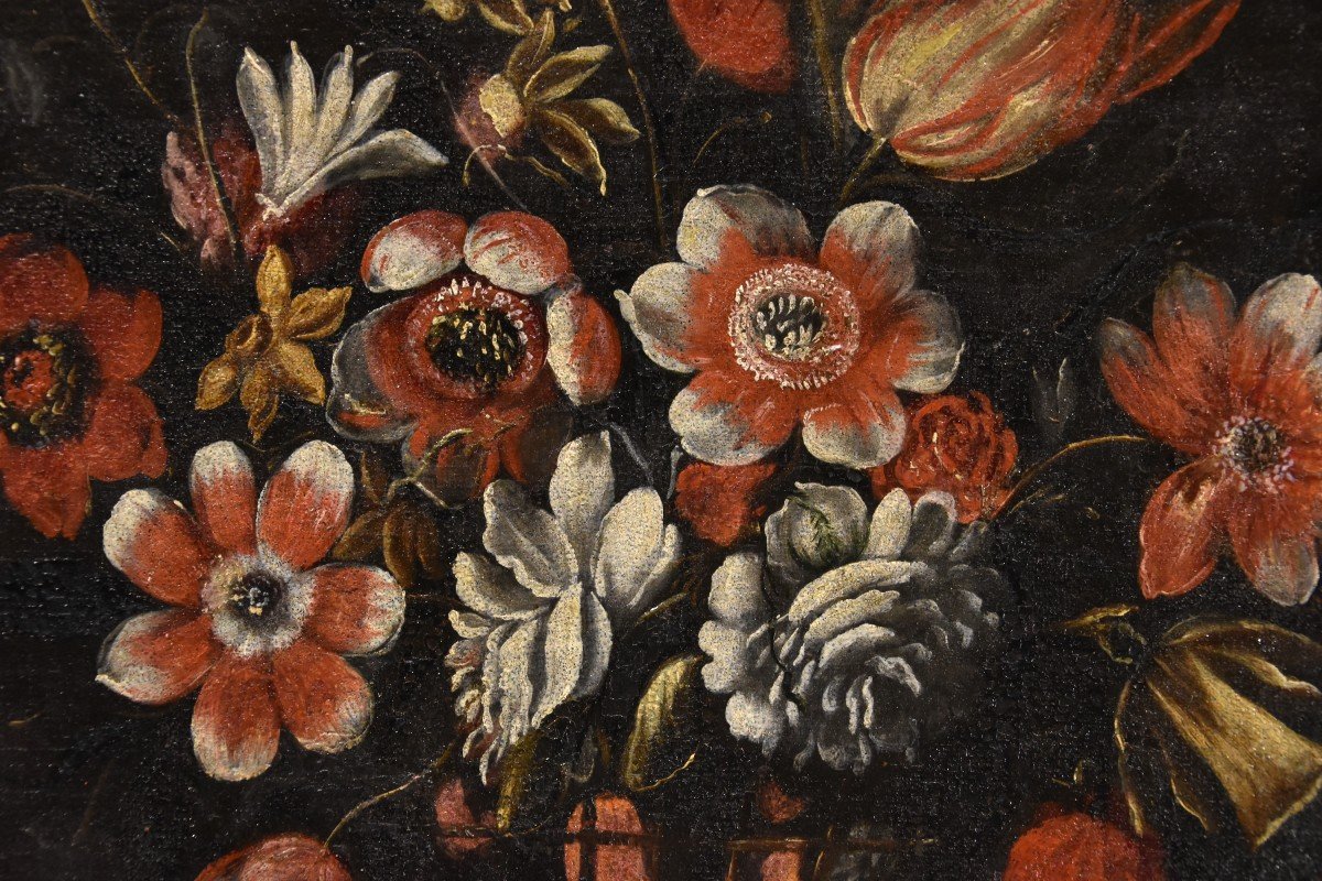 Pair Of Still Lifes Of Flowers, Josè De Arellano (madrid, 1653 - C. 1714) Attributable-photo-7