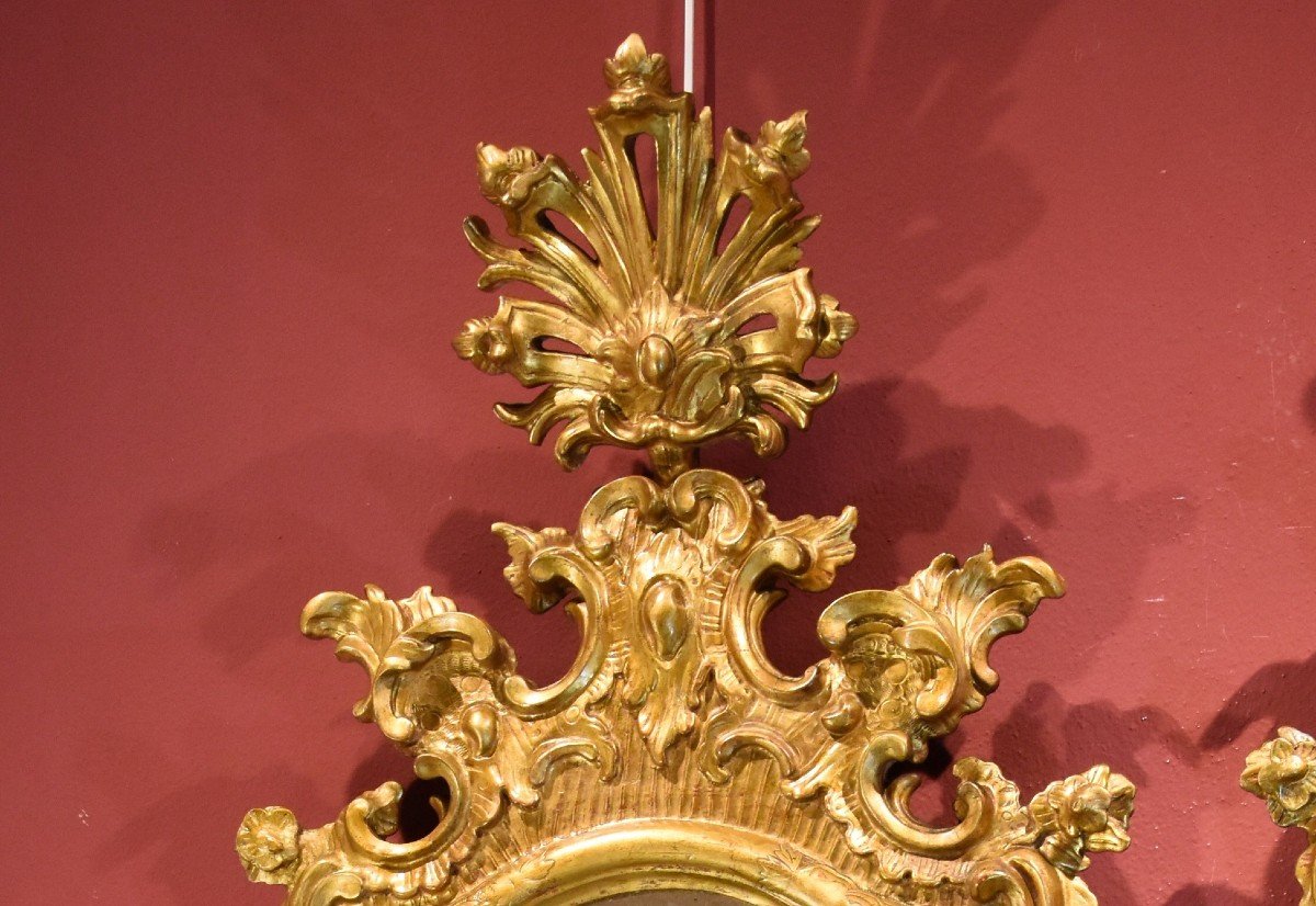 Pair Of Mirrors (italy, Venice) 18th Century (height Cm. 130)-photo-2