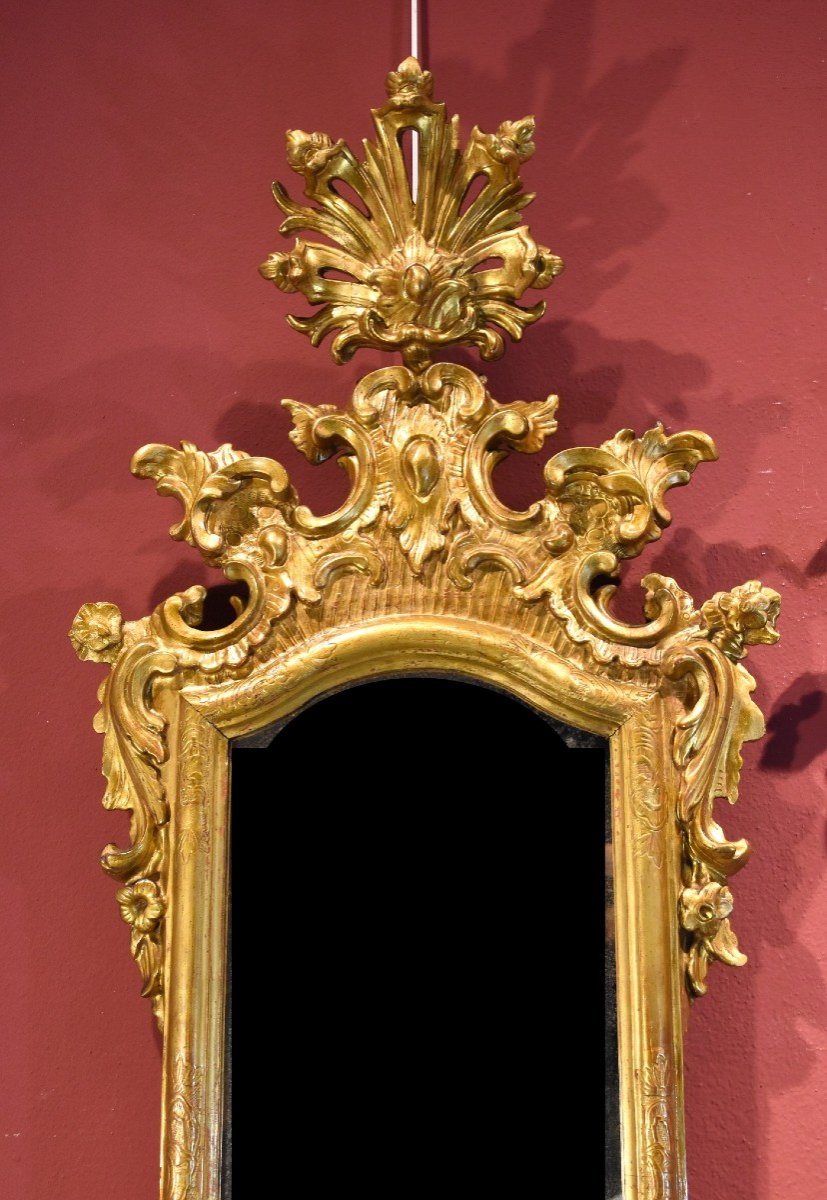 Pair Of Mirrors (italy, Venice) 18th Century (height Cm. 130)-photo-4