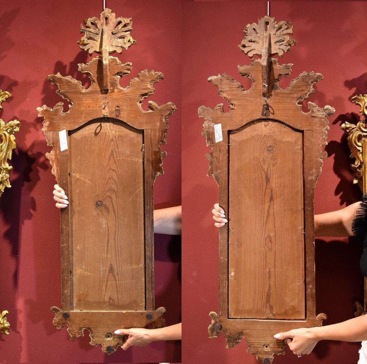 Pair Of Mirrors (italy, Venice) 18th Century (height Cm. 130)-photo-6