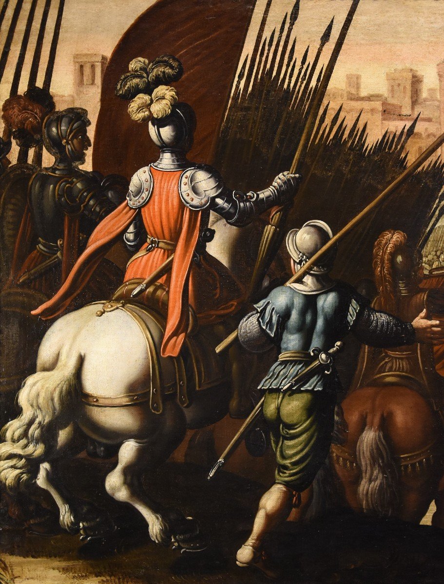 Antonio Tempesta (florence 1555 - Rome 1630), Scène De Bataille Avec Château à l'Arrière-plan-photo-4