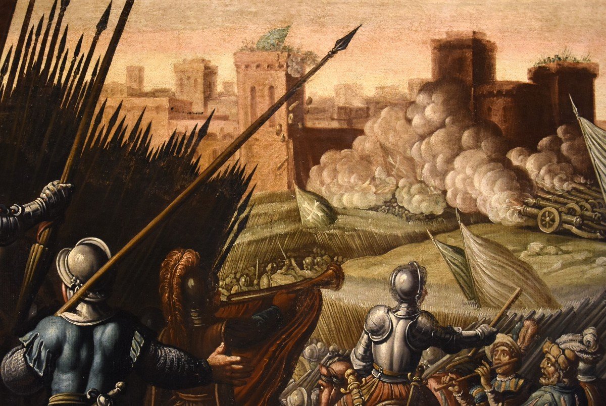 Antonio Tempesta (florence 1555 - Rome 1630), Battle Scene With Castle In The Background-photo-5