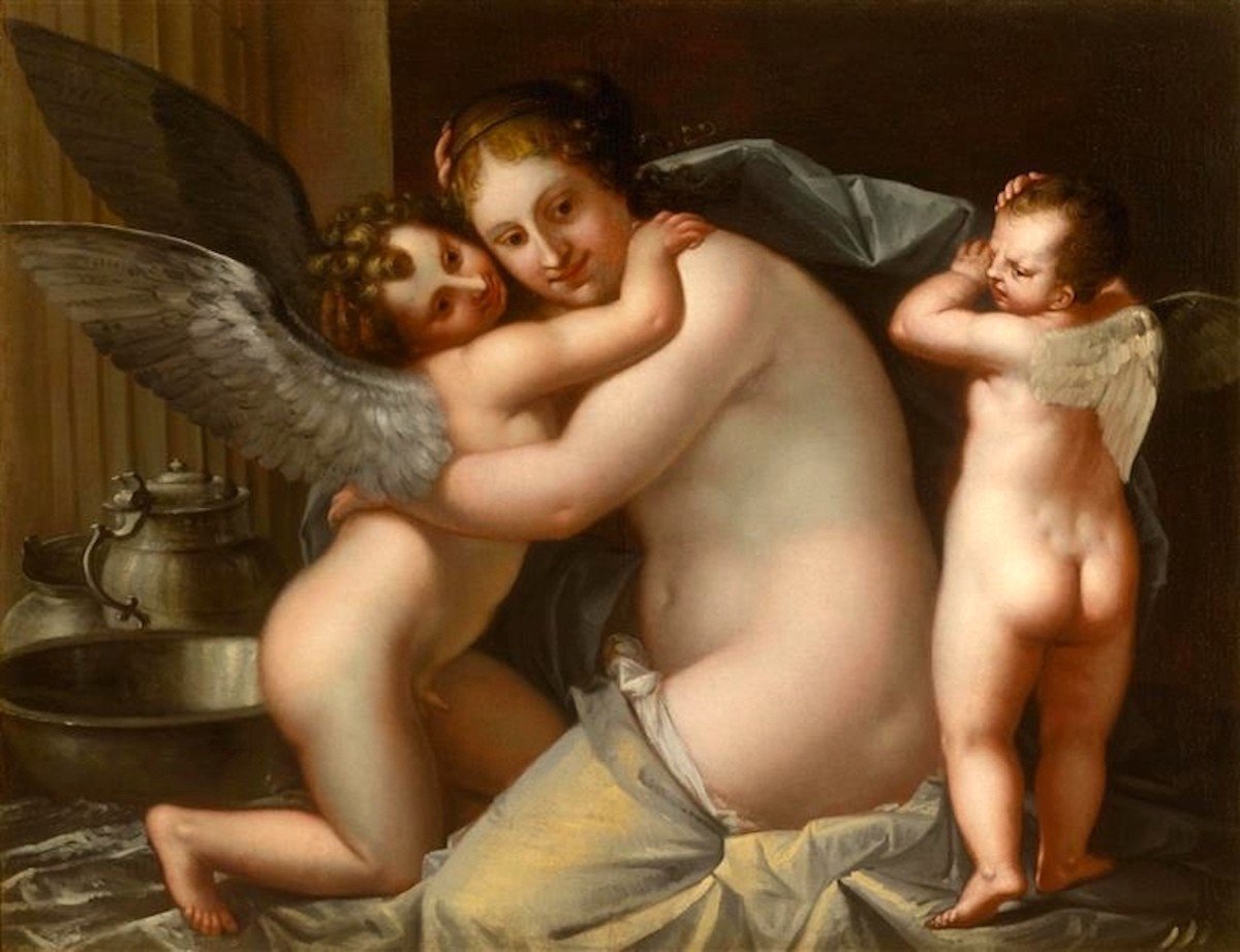 Venus With The Two Loves (eros And Anteros), Pietro Liberi (padua 1605 - Venice 1687)
