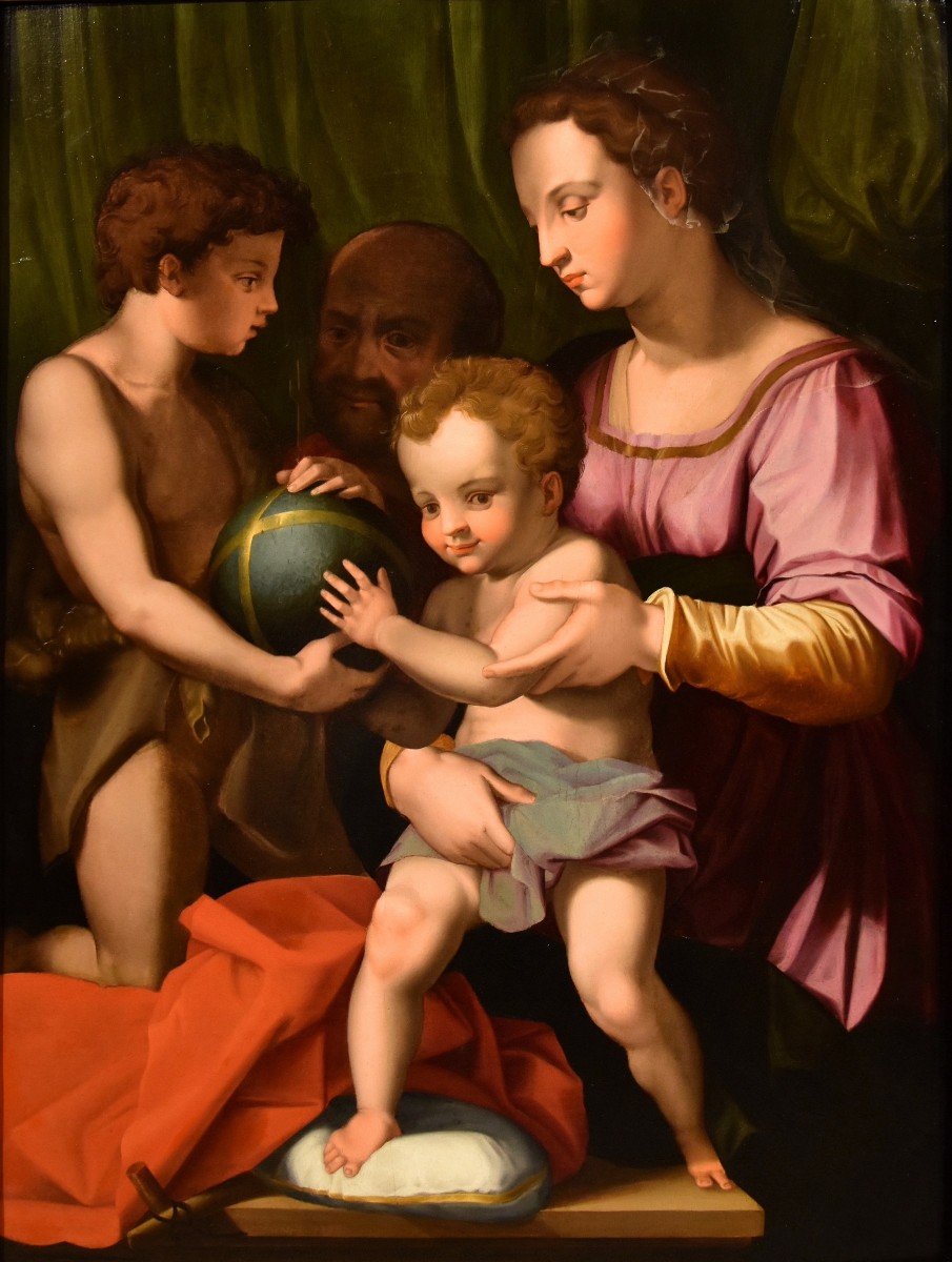 Sainte Famille Avec San Giovannino, Agnolo Bronzino (florence 1503 -1572)