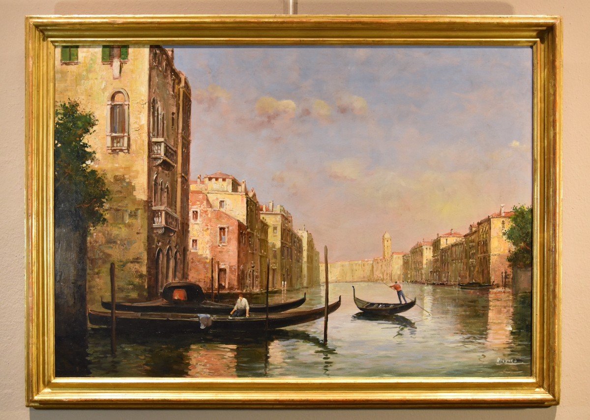 Vue De Venise Avec Le Grand Canal, Antoine Bouvard Dit Marc Aldine (L'isère 1875 - Paris 1957)-photo-2