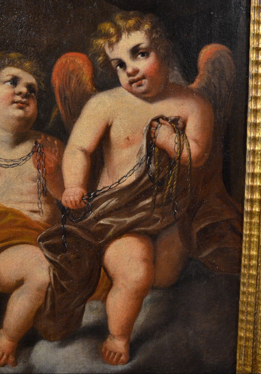 Pair Of Winged Cherubs, Giovanni Battista Merano (genoa 1632 - Piacenza 1698)-photo-2