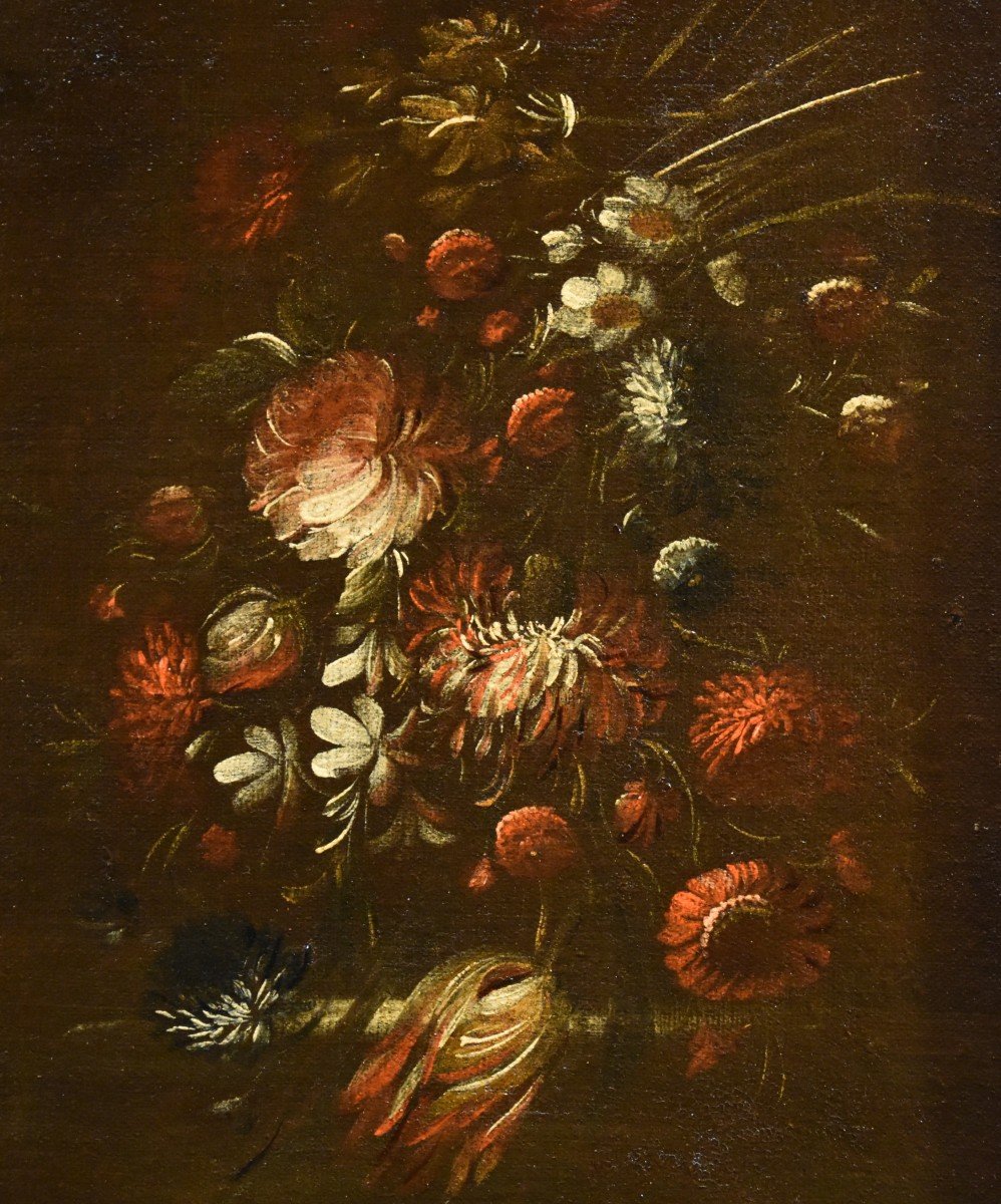 Margherita Caffi (Crémone 1647 - Milan 1710) Cercle  Paire De Natures Mortes De Fleurs-photo-2