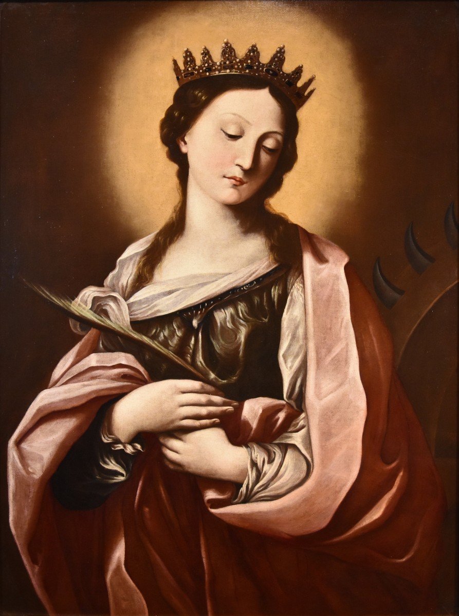 Sainte Catherine d'Alexandrie, Guido Reni (Bologne 1575 - 1642) Atelier De -photo-4