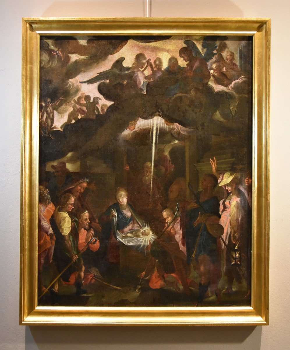 Bartholomäus Spranger (anvers 1546 - Prague 1611), Adoration Des Bergers  -photo-2