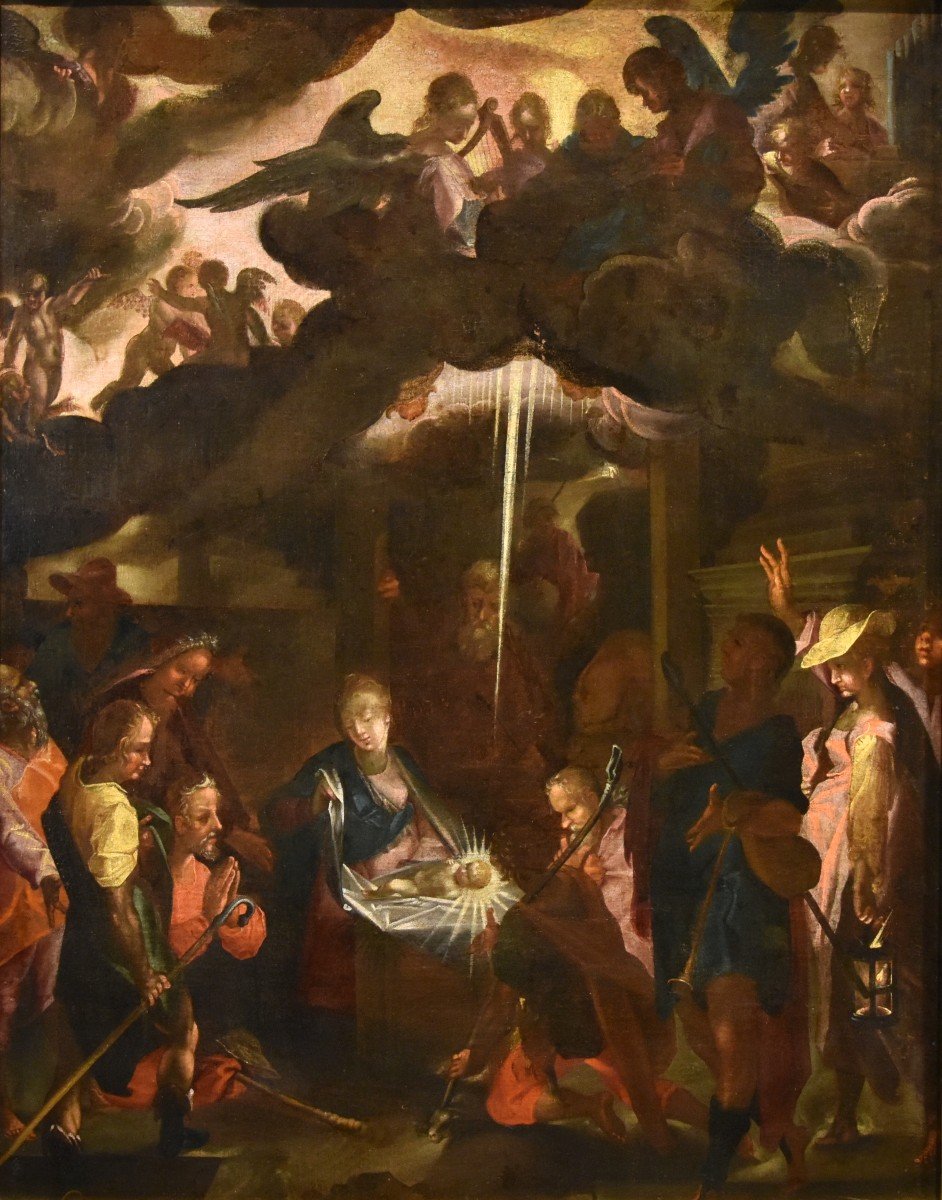 Bartholomäus Spranger (anvers 1546 - Prague 1611), Adoration Des Bergers  