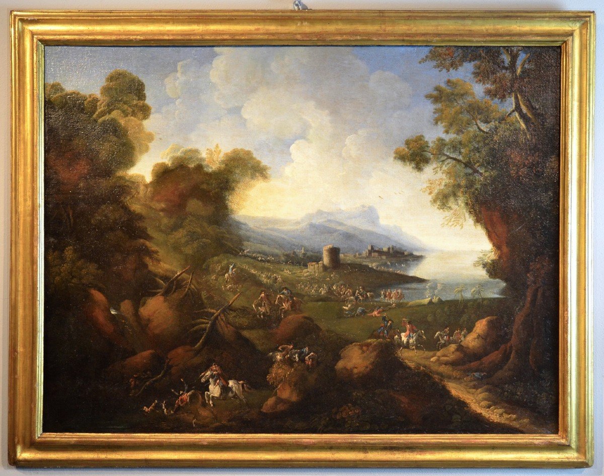 Pandolfo Reschi 'monsù Pandolfo' (1643 - 1699), Coastal Landscape With Fortified City-photo-2