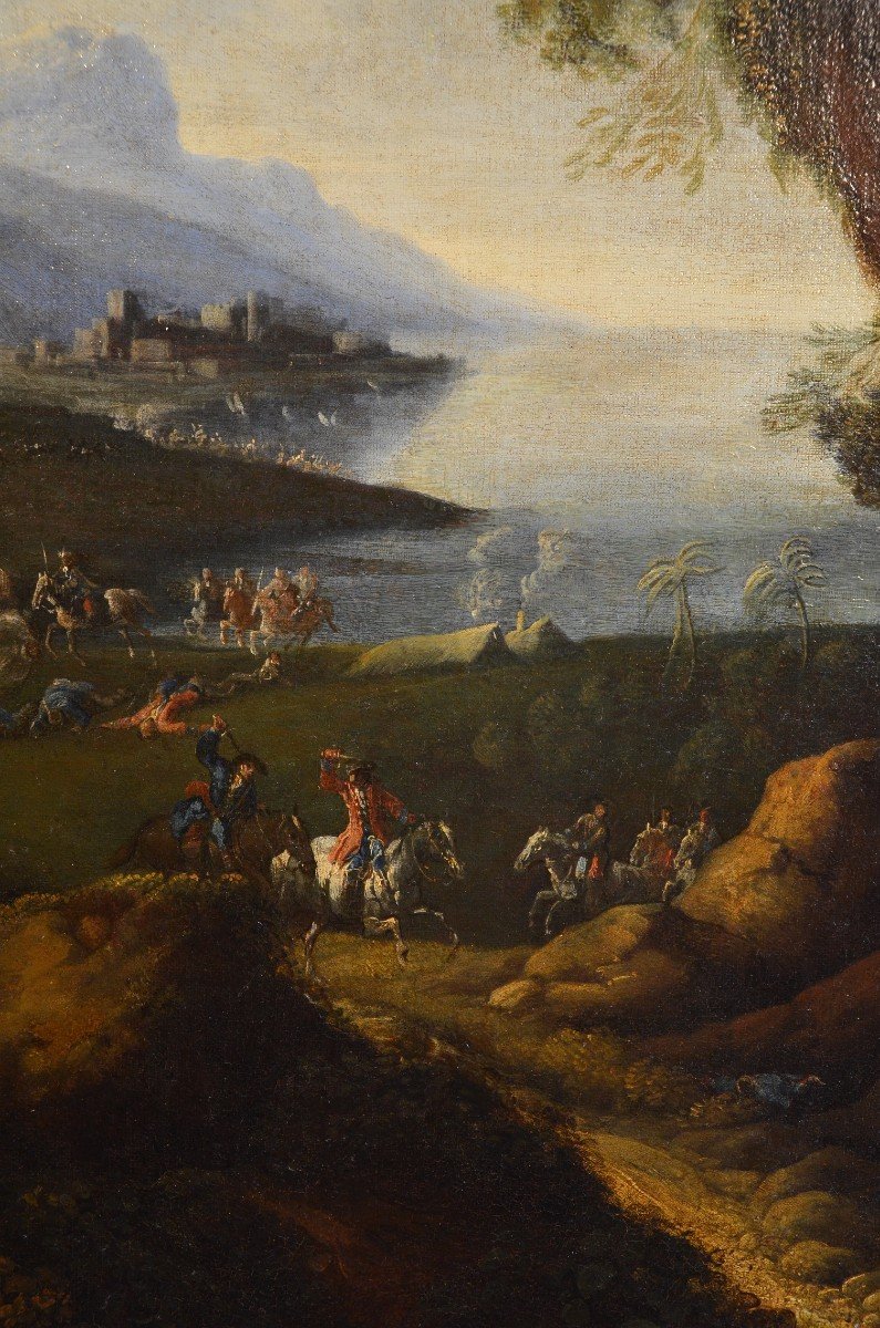 Pandolfo Reschi 'monsù Pandolfo' (1643 - 1699), Coastal Landscape With Fortified City-photo-3