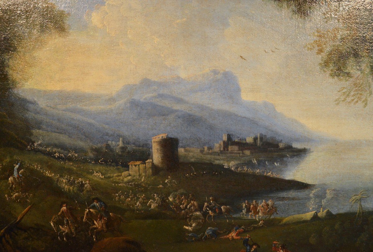 Pandolfo Reschi 'monsù Pandolfo' (1643 - 1699), Coastal Landscape With Fortified City-photo-7