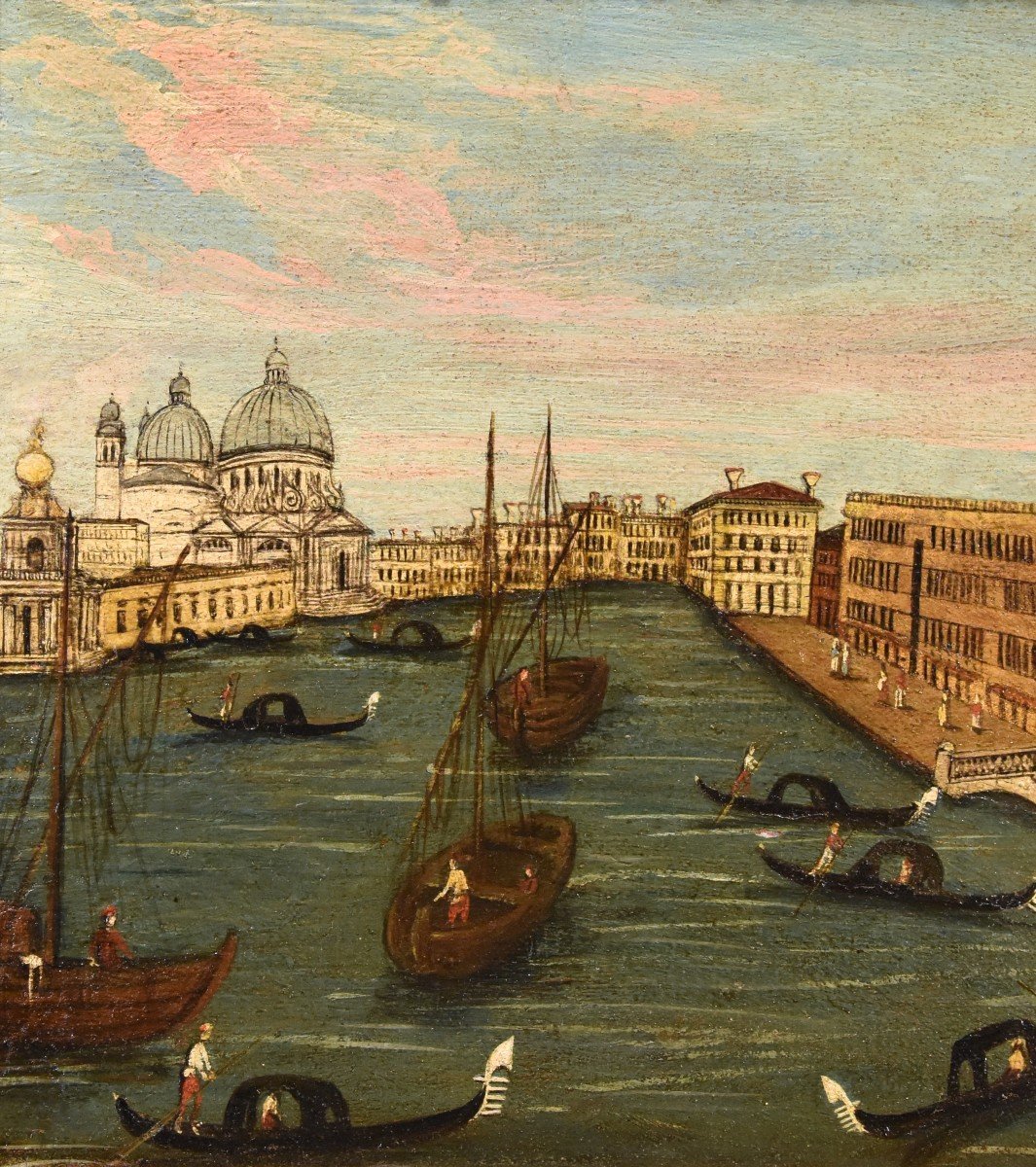 Peintre Védutiste Du 18e Siècle, Vue De Venise Avec Le Grand Canal-photo-2