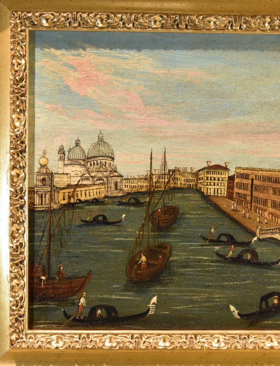 Peintre Védutiste Du 18e Siècle, Vue De Venise Avec Le Grand Canal-photo-3